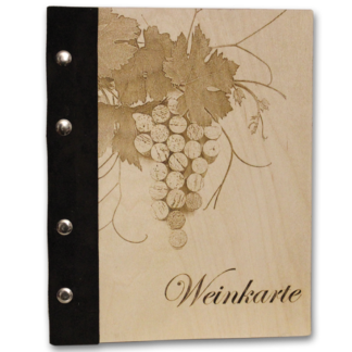 Weinkarte aus Holz A4